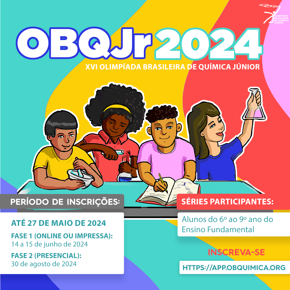 Abertas as Incrições para Olimpíada Brasileira de Química Jr 2024.