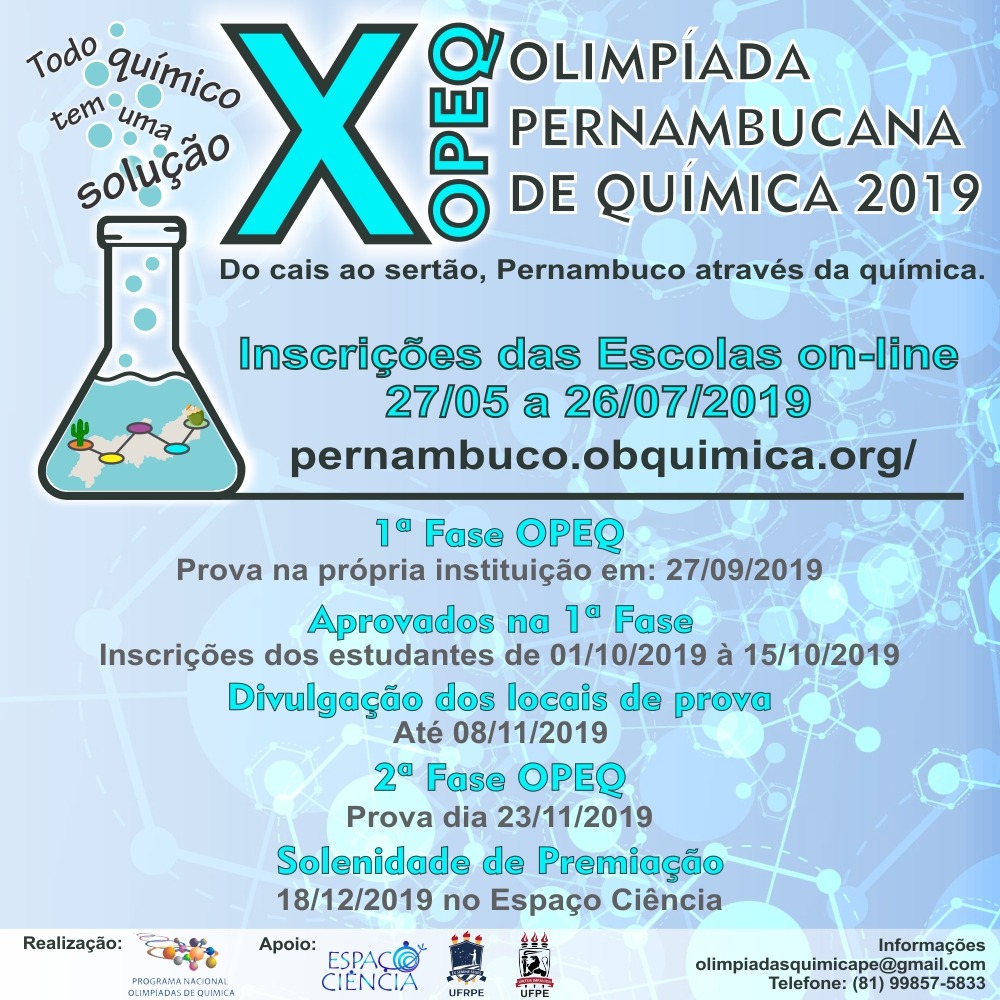 Olimpíada Pernambucana de Química- OPEQ 2019